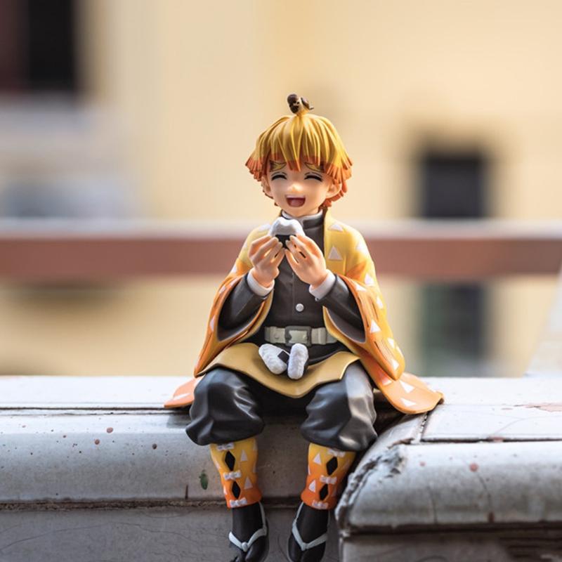 Фигурка премиум-класса Аниме Танджиро Агацума Зеницу Ешь рисовые шарики ПВХ Фигурка