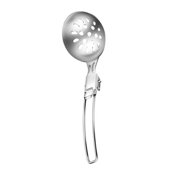 Складной набор посуды из нержавеющей стали с запирающейся ручкой, портативная лопатка для кемпинга, ложка, лопата