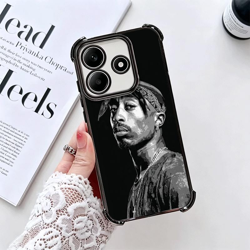Рэпер 2pac Певец Тупак Мягкий чехол для телефона Для Xiaomi Redmi Note 14 15 Pro Plus 13 12 11S 11T 5G 10 9S 9 Покрытие Противоударный Fundas