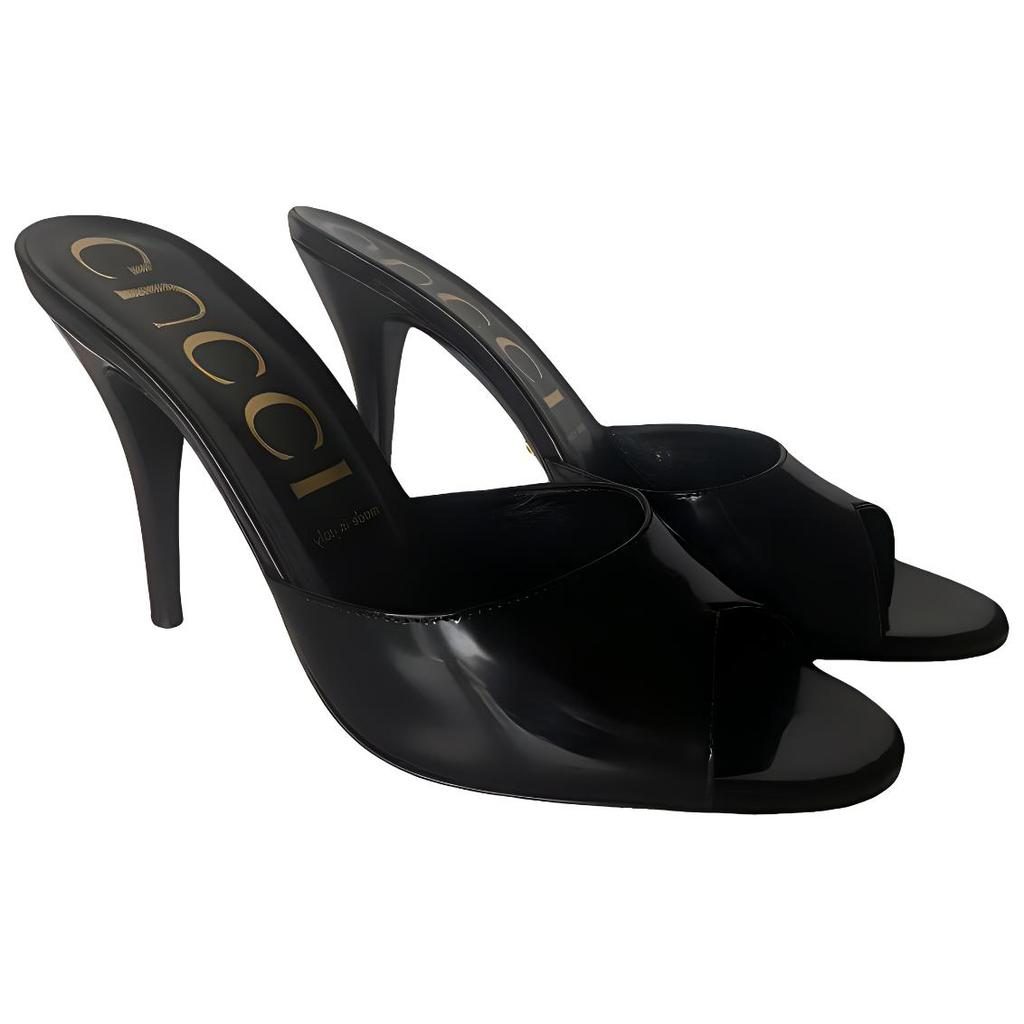 GUCCI Slide Slippers Women's Black 593389 CLG00 1000