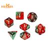 Polyhedral Dice Set for RPG Dungeons - 7Pcs/Set, Logic Ability, Vibrant Color, Double-Colors Polyhedral Game Dice