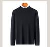 Men's 100% Sheep Wool Autumn Light Luxury Thick Style Long-Sleeved Sweater