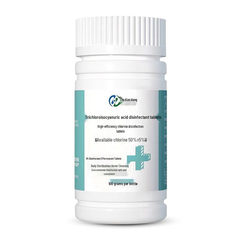 84 Chlorine Disinfectant Tablets - 100 Large Effervescent Tablets for Schools, Hospitals, Public Spaces, Floors & Household Use (50% Chlorine Content)