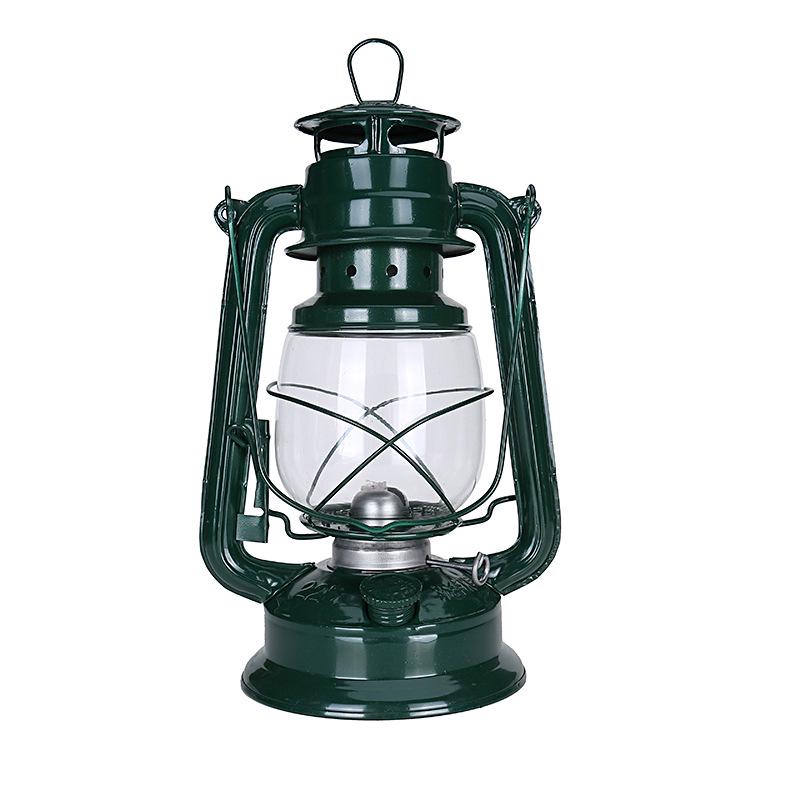 Vintage Iron Hurricane Lantern: Outdoor Kerosene Lamp & Decorative Light for Camping