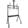 Floor Stand with Wheels - TOOQ - FS20208M-B - Screens 55" To 100" - Capacity 120 Kg - Black