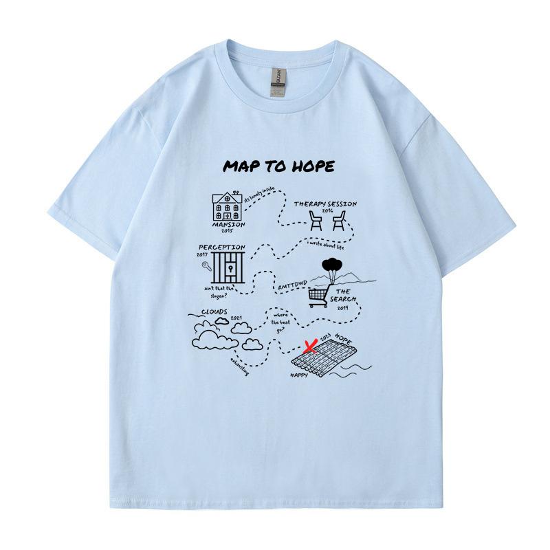 Футболка Nf Hope Tour 2023 Ретро Футболка рэпера NF Карта к надежде Хлопковая футболкаФутболка для концерта NF Hope Музыкальная футболка в стиле кантри