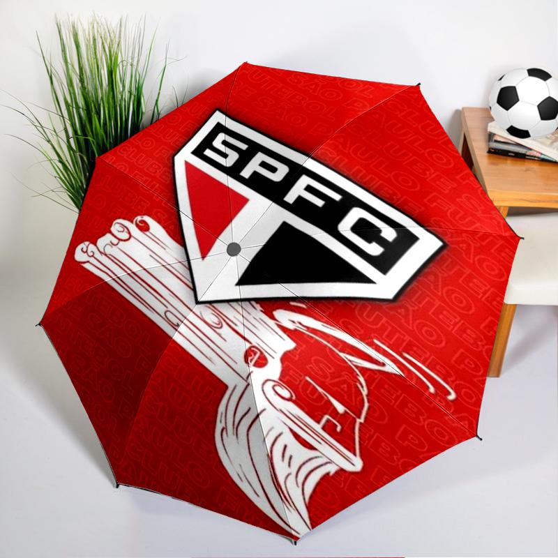 Spfc Team Crest Design Printed Automatic Umbrella, 8-Frame for Travel, camping, Casual Umbrella, Essential Gift for for family and friends