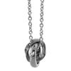 Necklace Wave Double Ring Necklace Surgical Stainless Steel Men's Direct Sales Black