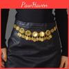 Middle Stylish East Gold Metal Coin Tassel Waist Chain For Women Summer Fashion