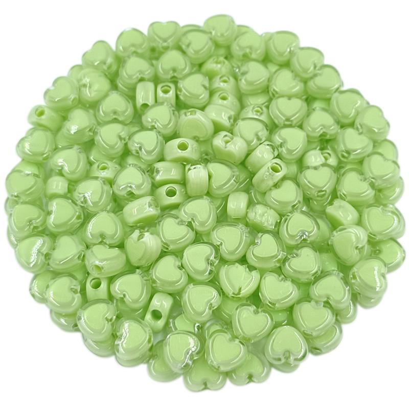 Плетеные бусины для изготовления ювелирных изделий Бусины-разделители в форме сердца DIY Ручная работа 50 шт. 7 мм Сэндвич Красочные прозрачные подвески Акриловые бусины-разделители