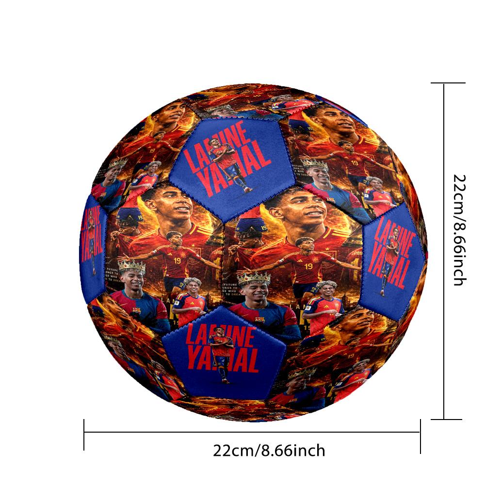Lamine Yamal's Barcelona Player Celebrates Victory Size 5 Football Machine-Stitched Indoor/Outdoor Universal Football Soccer Accessory