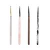 Popular Chinese Style Nail Art Brush with Translucent Acrylic Penholder for Triangle Stroke and Flower Designs