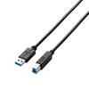 Elecom USB Cable [B] USB3.0 (USB A Male To USB B Male) Standard 3m Black USB3-AB30BK