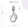 Charms Letter O Pendant Pr 925 Hanging Bead Zircons Letter