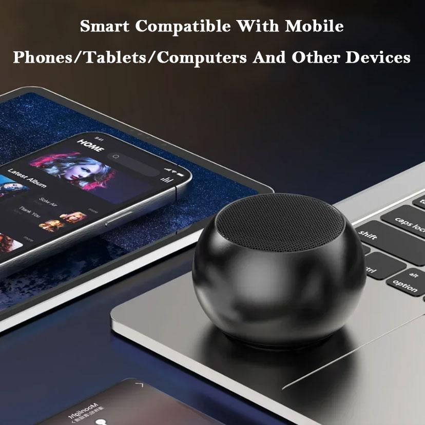 Металлический Мини Беспроводной Bluetooth Динамик Hifi Портативный Сабвуфер Уличный Музыкальный Стерео Объемный Аудио Плеер Bluetooth Динамик