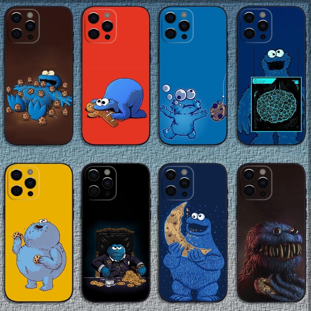Funny C-Cookie-M-Monster Phone Case For iPhone 16,15,14,13,12,11,Pro,X,XS,Max,XR,Plus,Mini Soft Black Cover