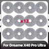 Compatible for Dreame X40 Pro Ultra Replacement Main Side Brush HEPA Filter Mop Pads Dust Bags Spare Parts Accessories