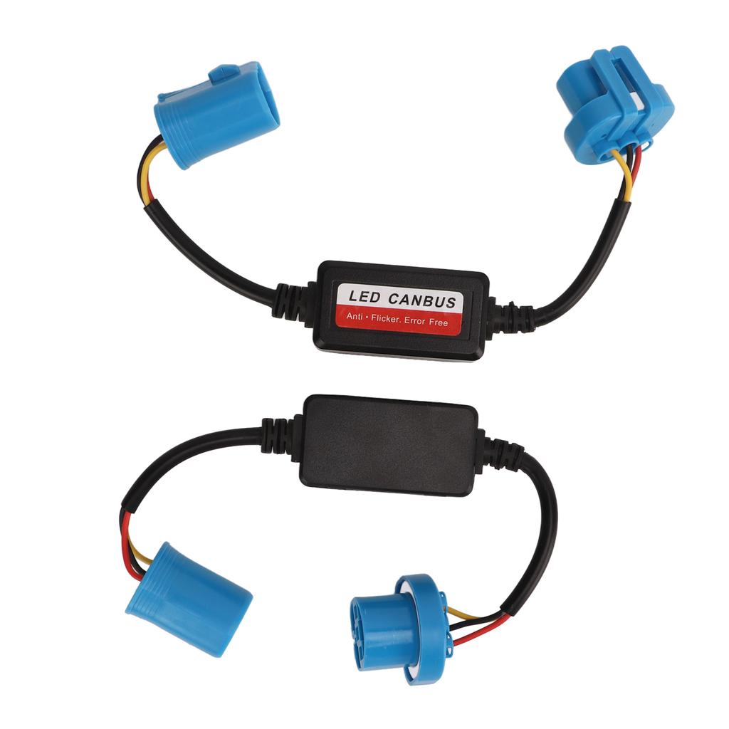 2Pcs Headlight Decoder 9007 HB5 Plug 12V DC Error Anti Flicker Resistor Canceller for LED Headlight