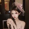 Sweet Feathers Fascinator Hat Flower Funeral Headdress Fashion Veil Hat Headwear  Lady/Bride