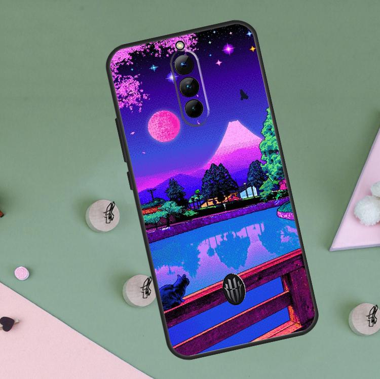 Pixel Art Aesthetic Case For Red Magic 8 9 10 Pro Plus 6 6S 7S 7 Pro 5G 6R RedMagic 10S 8S 9S Pro Plus Cover