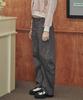 SOME PLACE String Button Pocket Cargo Wide Loop Pants [Charcoal]