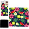 [Q5503] - Multicolored 'Watermelon Kiwi' Designer Cushion Cover - 40x40 Cm