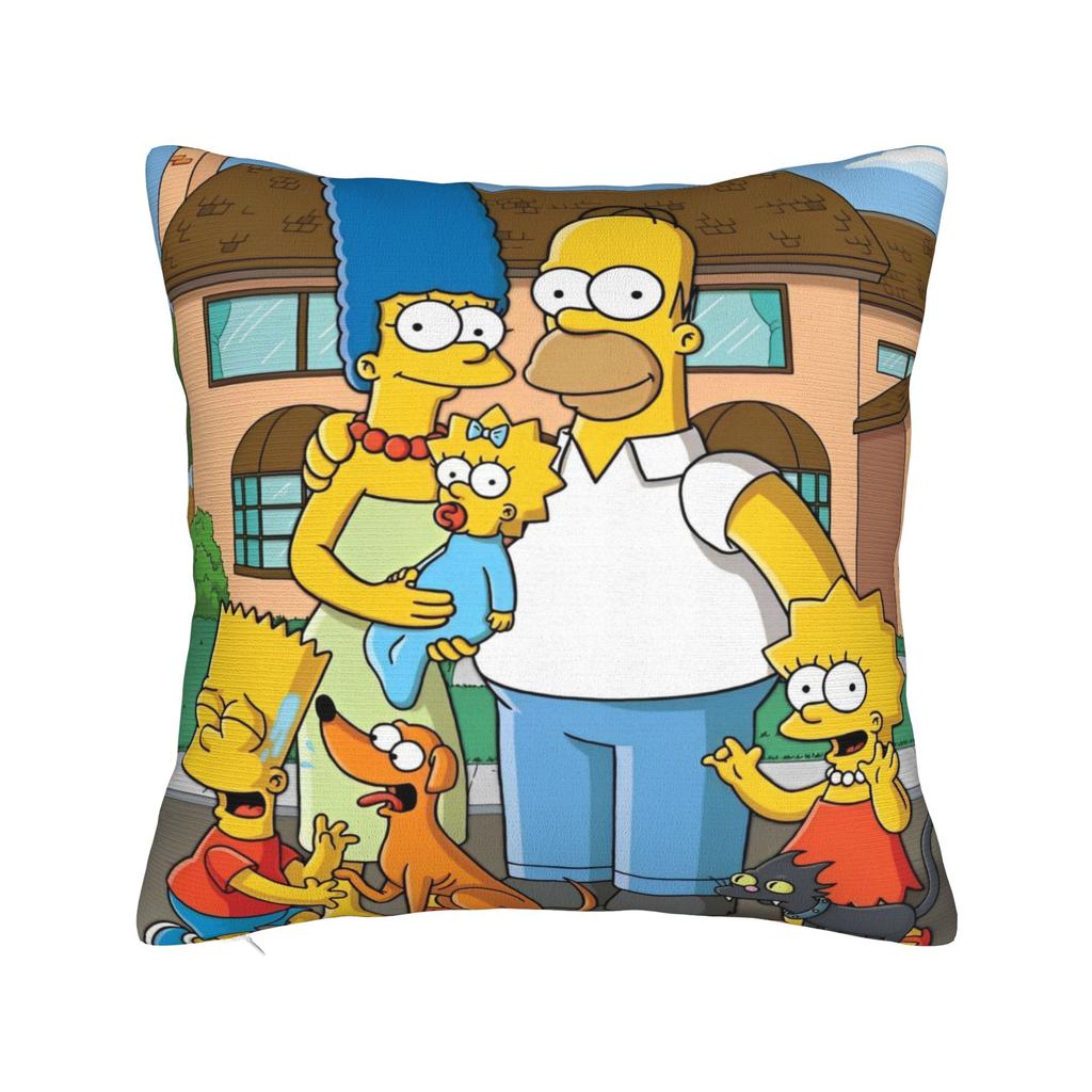 Декоративные наволочки S-Симпсоны Семья Аниме Аксессуары Автомобильная Подушка-плед Чехол Квадратный Стиль Разные Размеры