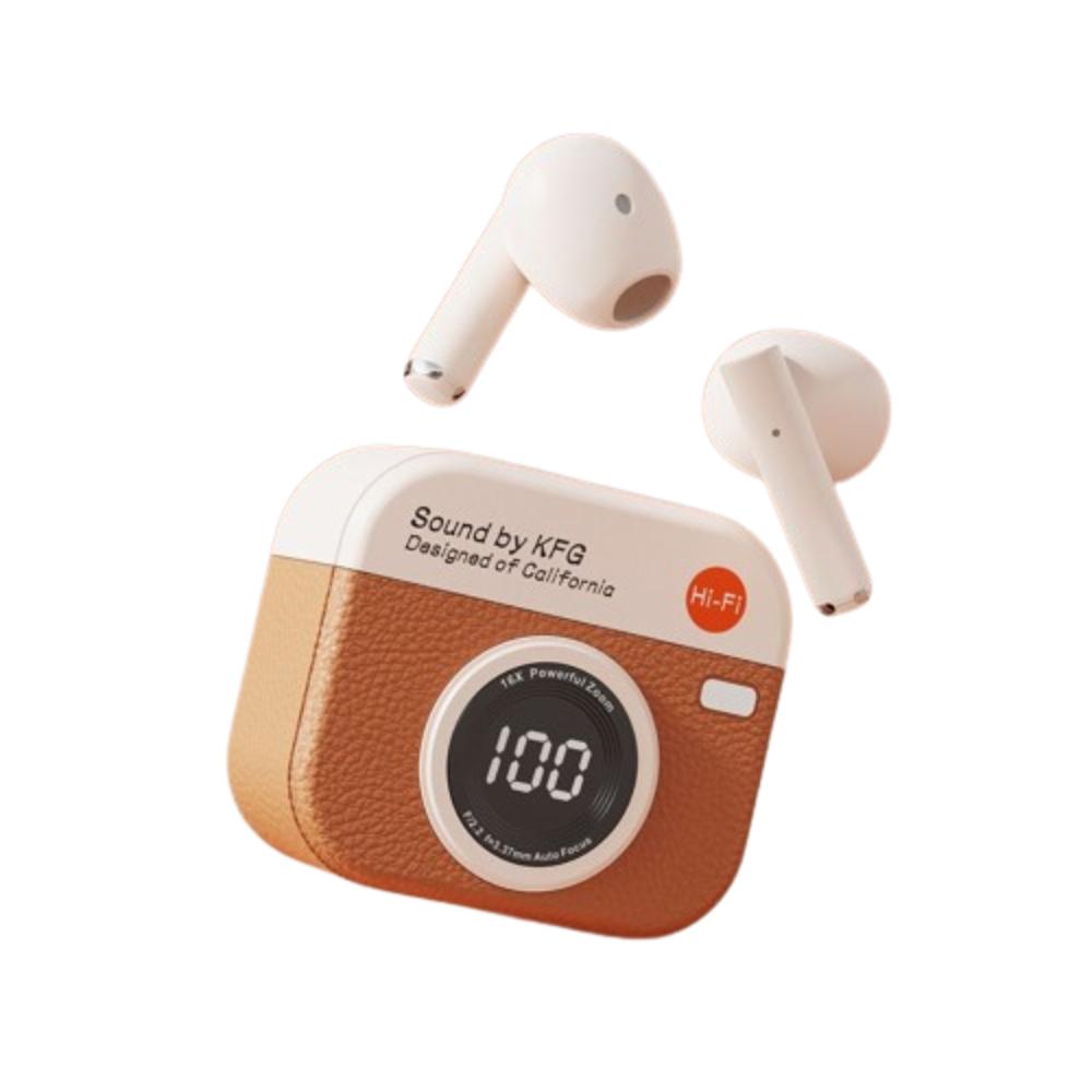 Ретро Камера Bluetooth Наушники Вкладыши Спортивная Гарнитура Беспроводные Наушники Воздушная проводимость