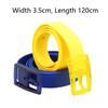 Women Men Belt Adjustable Silicone Candy Color Jelly Rubber Waistband Plastic Buckle