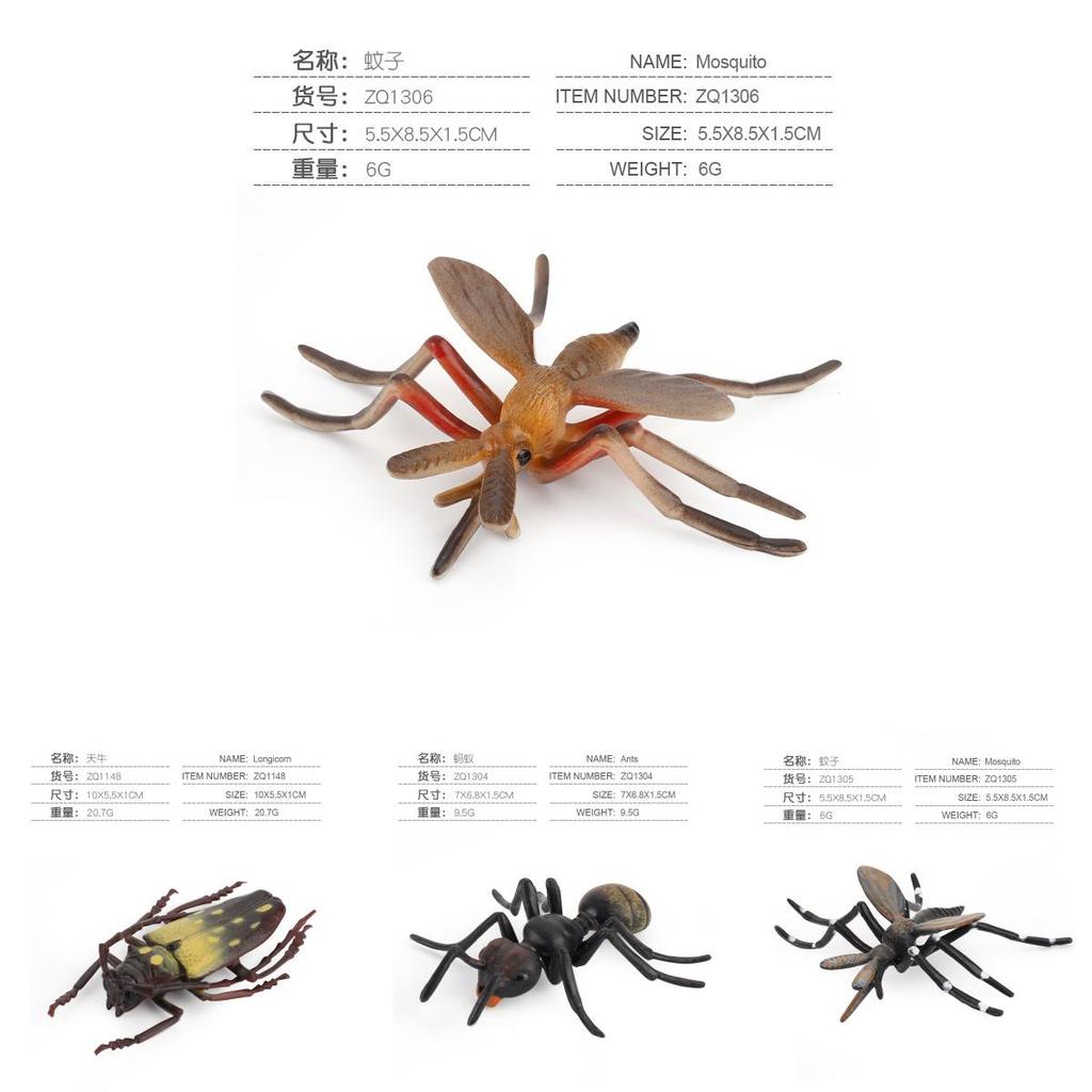 Набор коллекционера насекомых с ПВХ осами, муравьями, сверчками, реалистичными моделями животных для научных проектов и подарков