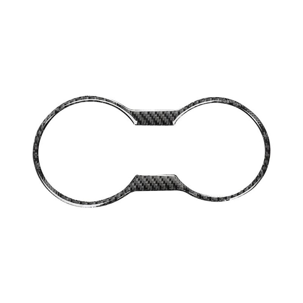 Real Carbon Fiber Cup Holder Cover Trim For Ford Mustang 2015-2023 Replacement