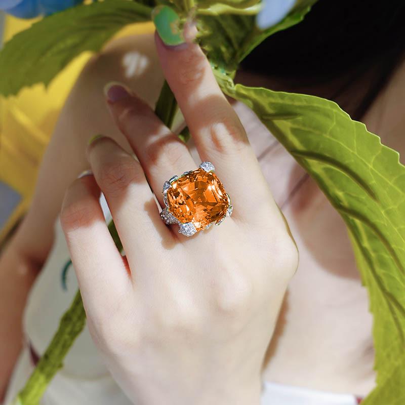 2026 Trend Fashion Jewelry Ring Bright Ascher Fanta Flower Living Ring
