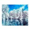 5D Diy Diamond Painting Poplar In The Snow Diamond Embroidery Cross Stitch Home Decor Handmade Gifts