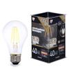 Iris Ohyama LED Bulb, Filament, 26mm Base Diameter, 40W Equivalent, Warm White, Full Beam Distribution, Dimmable, Clear, LDA4L-GD-FC