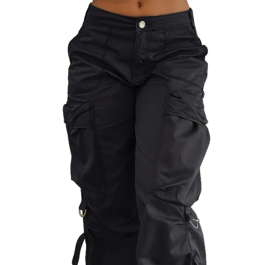 Черные брюки с манжетами, облегающего кроя, быстросохнущие, для рабочей одежды, прямого кроя, с короткими рукавами, спортивные, женские, легкие, свободные, летние, повседневные брюки