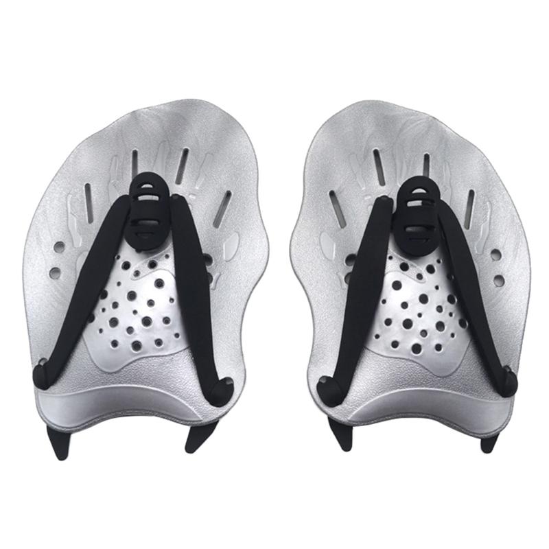 Swimming Paddles Training Adjustable Hand Webbed Gloves Pad Fins Flippers For Men Women Kids