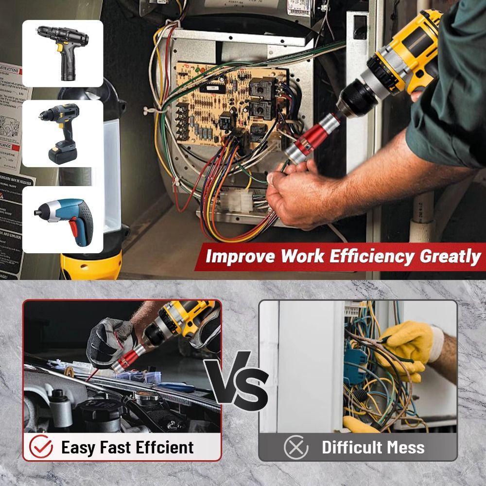 Waterproof Cable Stripping Tool Set Portable Twister Kit Wire Stripper Kit  for Electric Drill