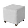 Elastic Square Ottoman Cover Stretch Velvet Footstool Covers Living Room Bedroom Footrest Stool Covers Furniture Protector