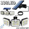 Solar Lights Oudoor Waterproof Led Solar Powered 3 Lighting Modes PIR Motion Sensor Lights for Outdoor Garden Patio Garage