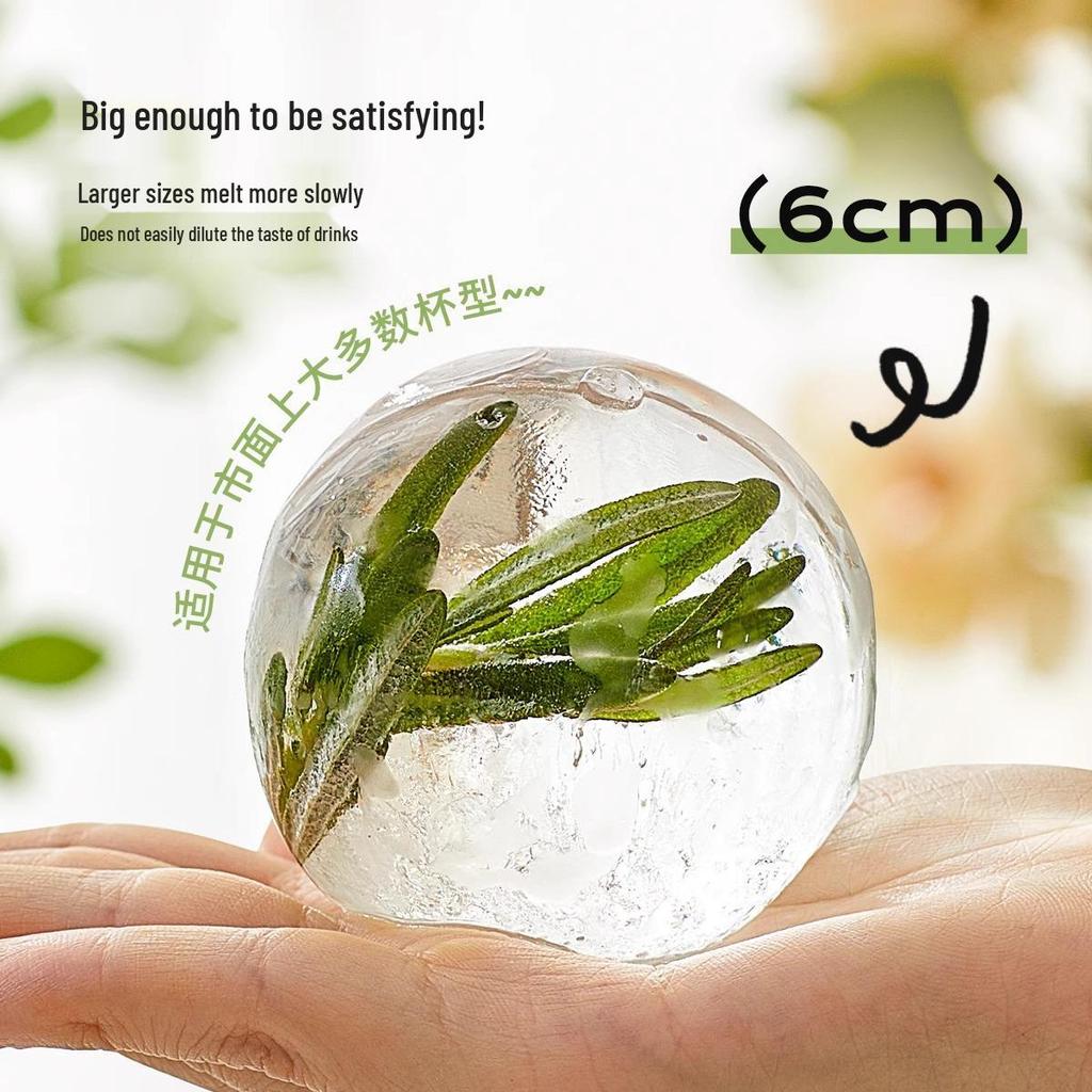 Большая силиконовая форма для ледяных шаров для виски - Пищевая, для домашнего использования, круглая форма для кубиков льда