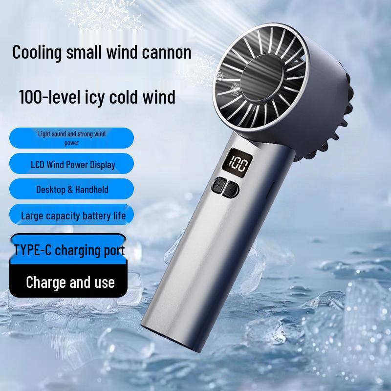 JK107 Portable Handheld Fan: Quiet, Powerful, Long Battery Life, Cool Breeze for Desktop or Outdoor Use