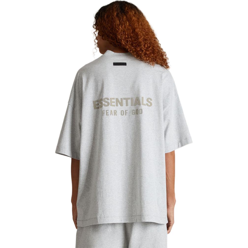 Fear of God Футболка Essentials с V-образным вырезом Светло-серые мужские топы 125SP244216F
