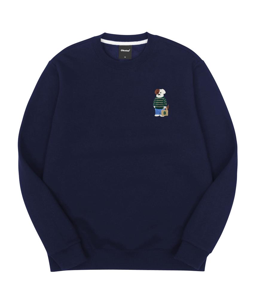 OKSTAR Mini Me Casual Brodog Embroidered Double-Sided Sweatshirt (Type B)