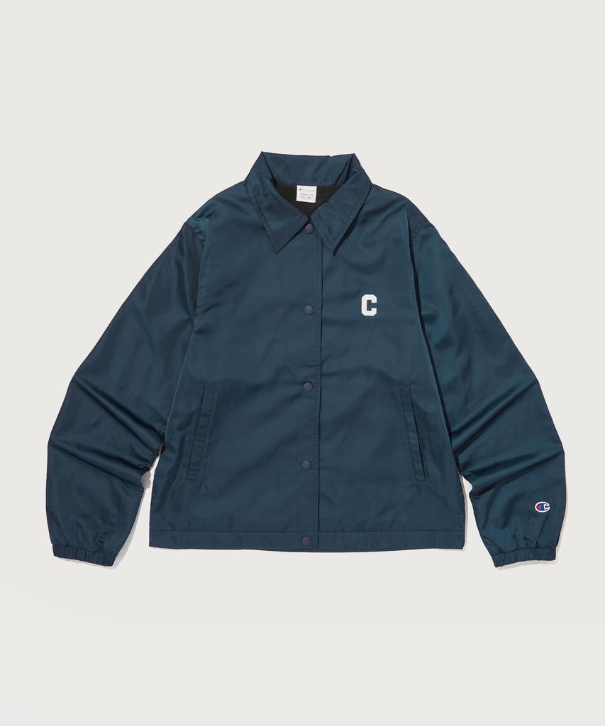 Champion Women'S C-Logo Fleece-Lined Coach Jacket Normal Navy