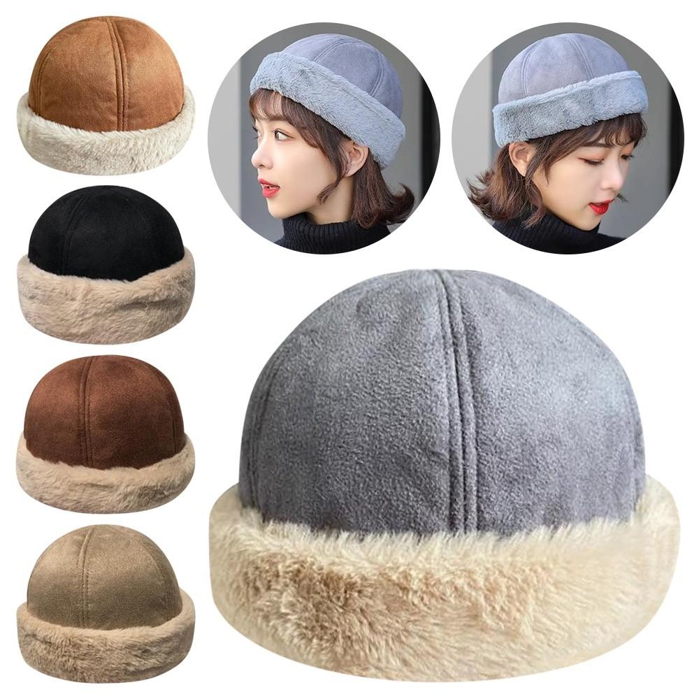 Versatile Winter Landlord Hats Thick Melon Hat Cozy Felt Hat  Unisex
