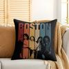 BBoston Band Rock Cool Cushion Cover Silky Short Plush Invisible Zipper Dustproof Sofa Pillow Case For Home Decor