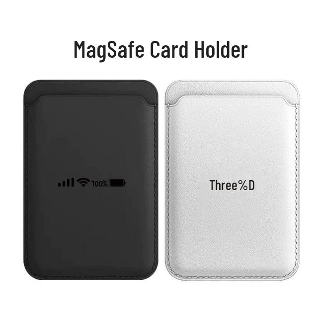 Магнитный кожаный держатель для карт для телефонов Apple MagSafe - Удобный и стильный