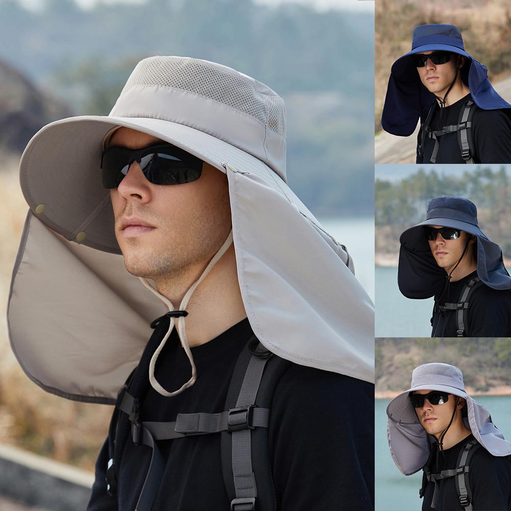 Мужская шляпа для рыбалки, походная шея, защита от солнца на открытом воздухе