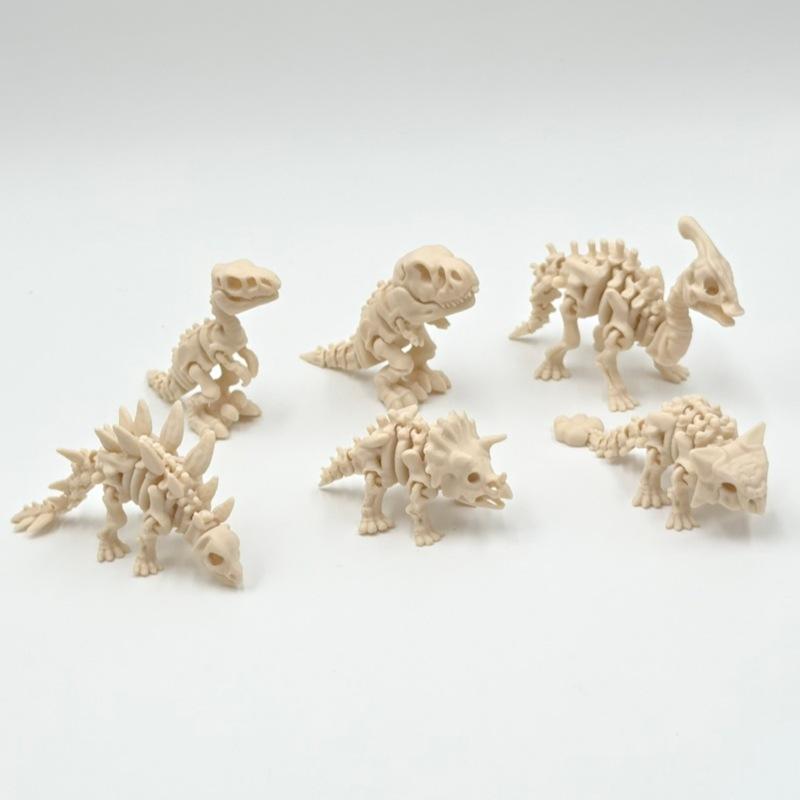3D Printed T-Rex Skeleton Toy Full Body Articulated Joints Realistic Dinosaur Animal Model for Collection Enthusiasts