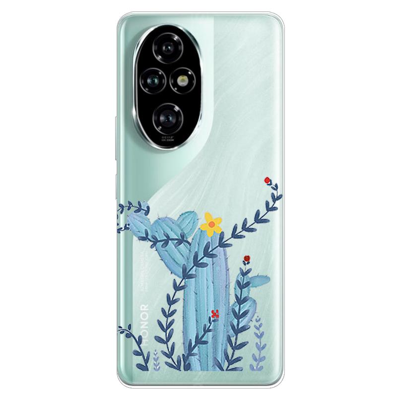 For Honor 200 Pro Case Honor 200 5G Flower Clear TPU Soft Silicone Transparent Back Case for Honor 200 5G Cover Coque Para Funda